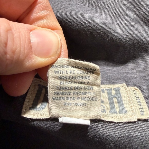 Duluth Trading Pants Men 36x30 Gray Flex Fire Hose Foreman Canvas Relaxed Fit - Picture 13 of 15